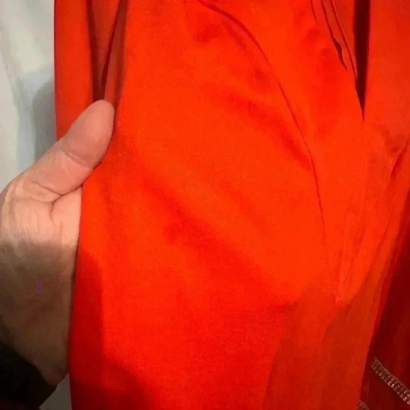 Vintage Orange Mignon Snap Bottom Body Suit. Sparkle Accent. Long Sleeve. Size m - Picture 4 of 10